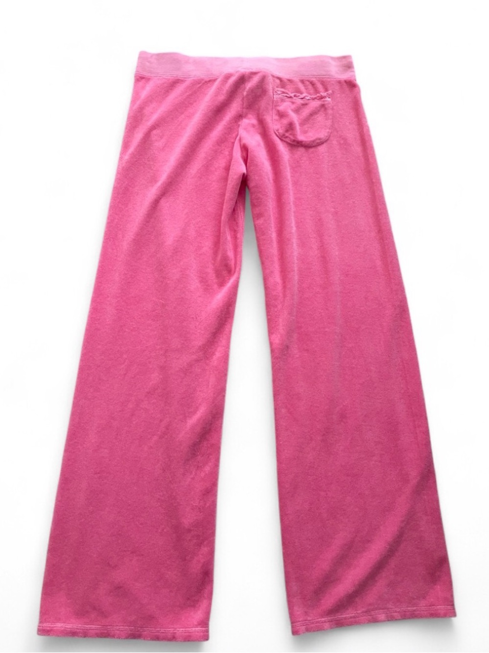 Vintage Juicy Couture Hot Pink French Terry Track Pants Womens Size Large - Picture 2 of 4